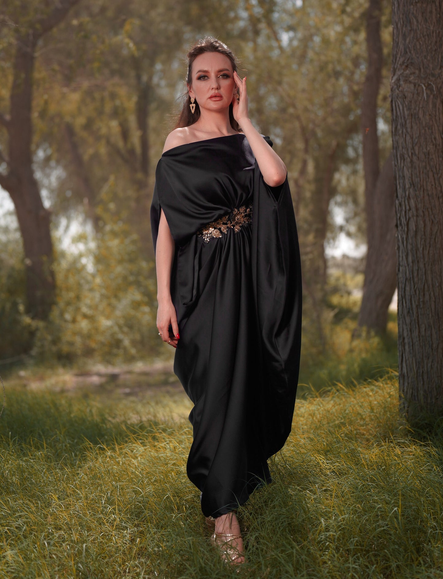 GREEK PLEAT BLACK