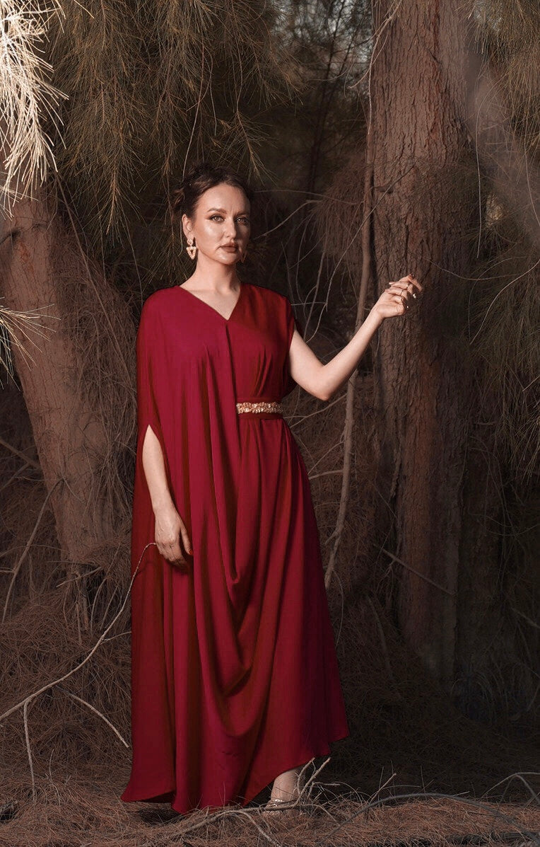 RED SIGNATURE DRAPE