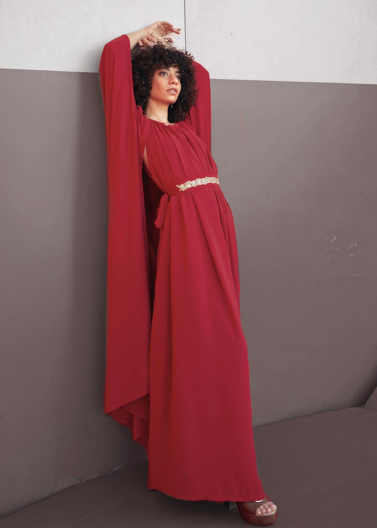 Red Kaftan set