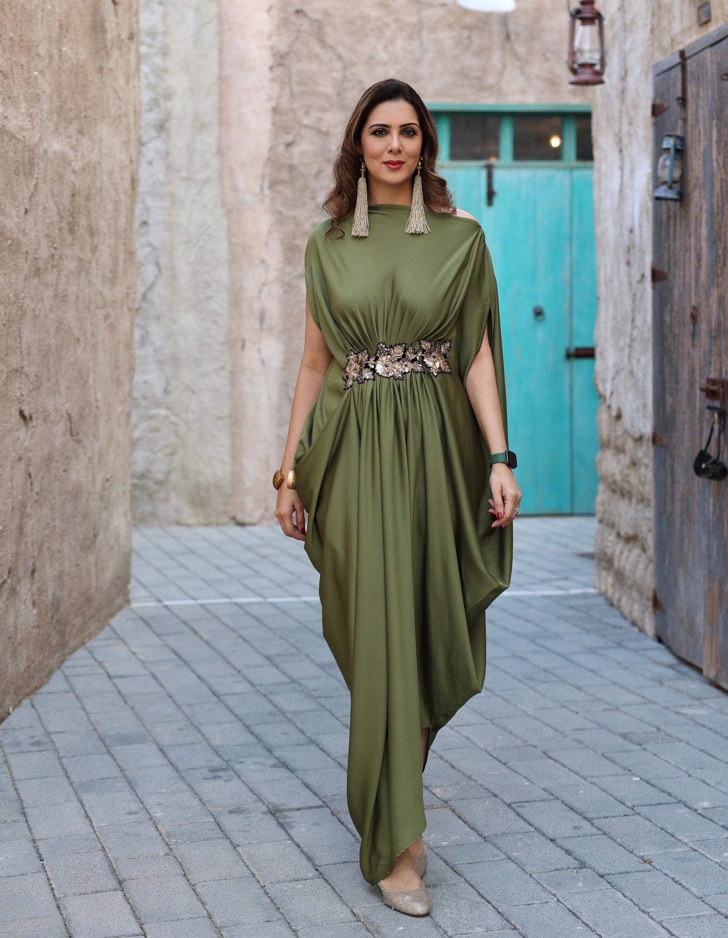 GREEK PLEAT OLIVE