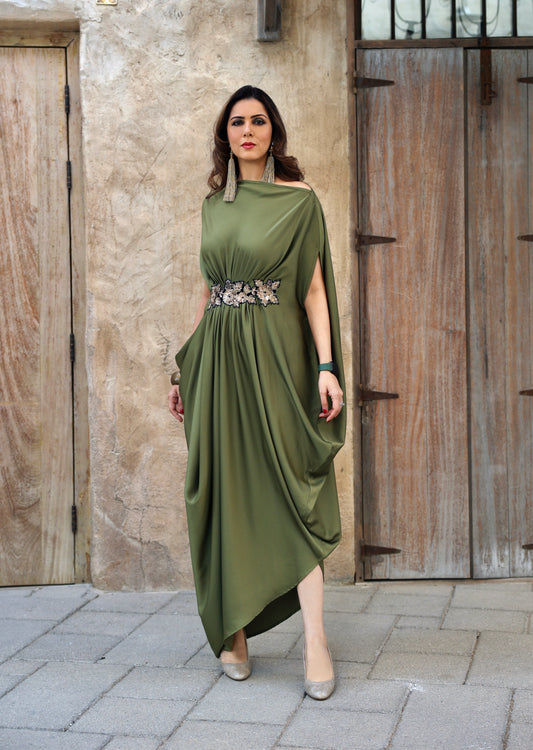 GREEK PLEAT OLIVE