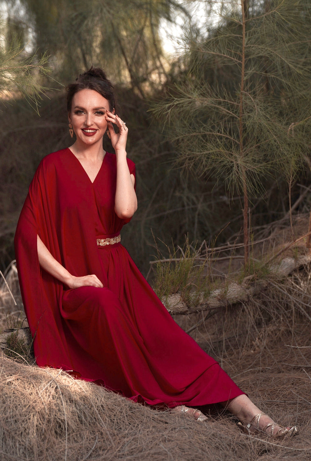 RED SIGNATURE DRAPE