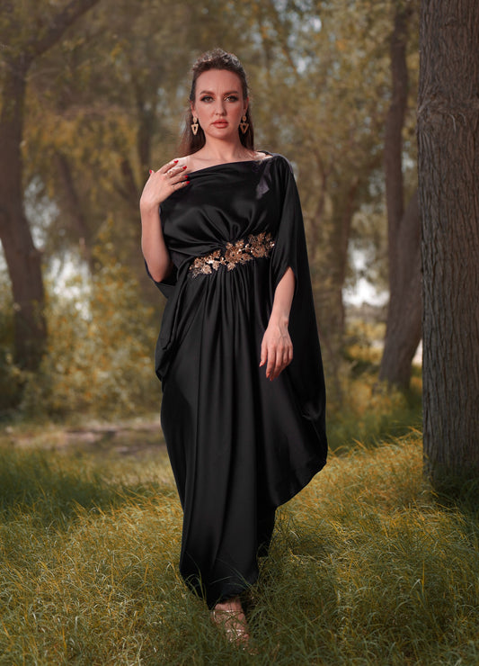 GREEK PLEAT BLACK