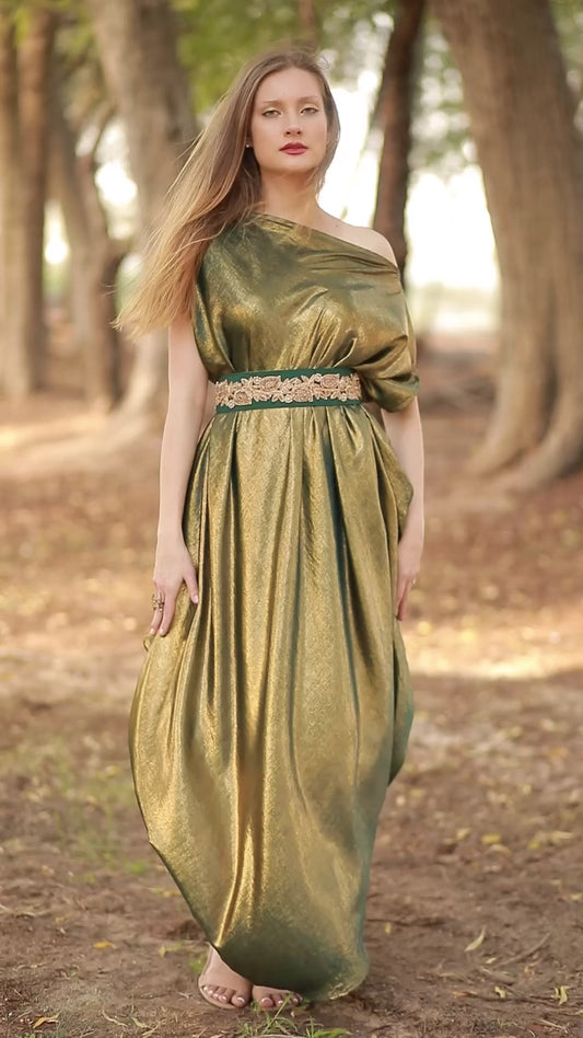 Shimmer green drape